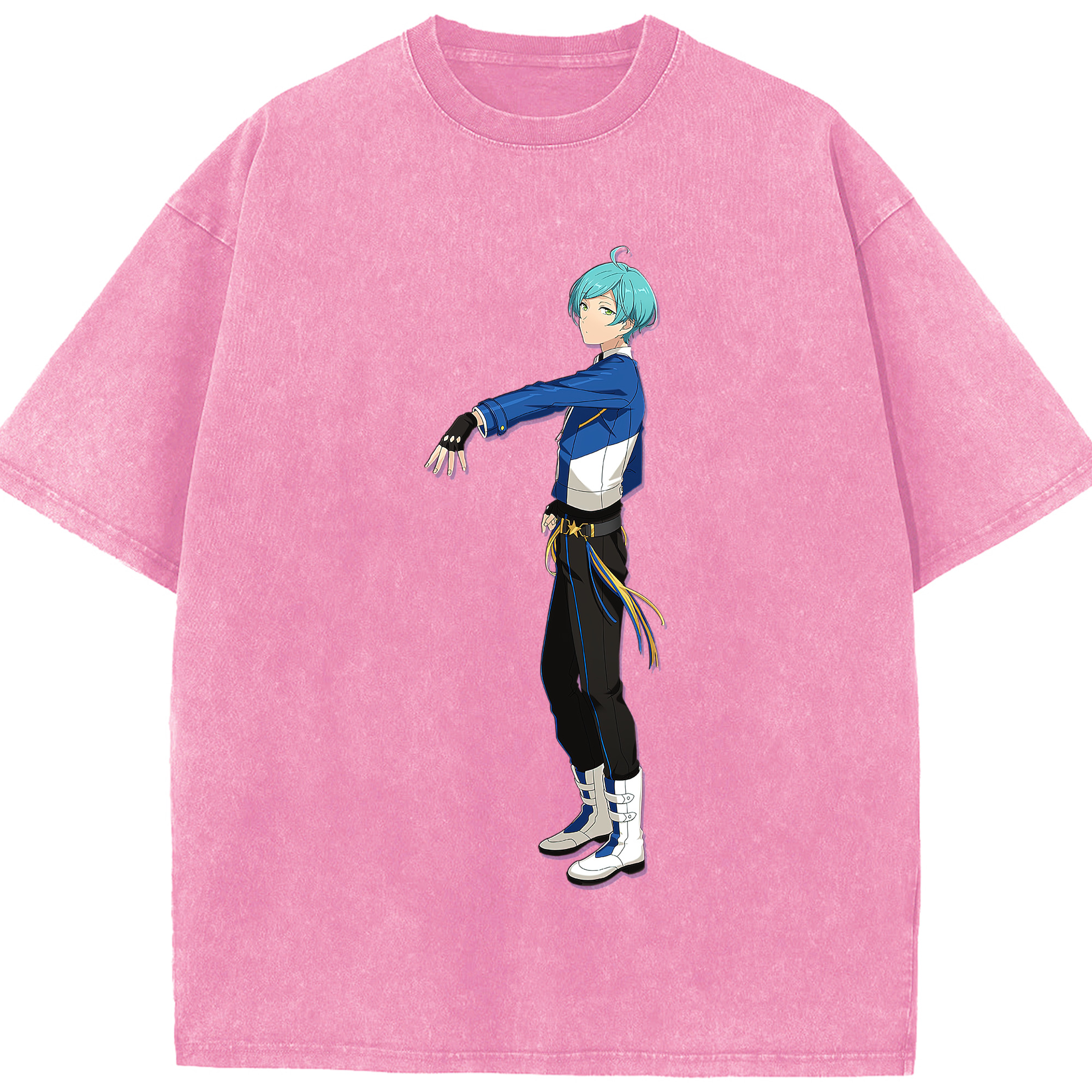 （画像用） あんさんぶるスターズ! Ensemble Stars 綿100% ヴィンテージ風 半袖Tシャツ（フロントプリント）